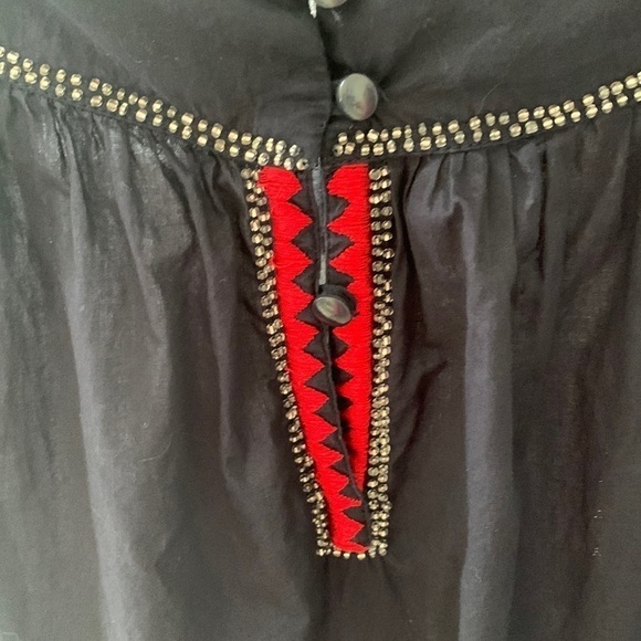 Tory Burch Alicia Embroidered Cotton Voile Boho embroidered Dress, size 10 - Picture 15 of 16